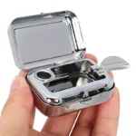 1/2 Pcs Car Portable Mini Metal Ashtray with Lockable Lid Desktop Ashtray Pocket Ashtray Men's Gift
