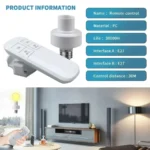 Wireless Remote Control Lamp Holder Timer Switch LED Light Bulb Socket E27 Long Distance 110V 220V for Downlight Pendant Pendant - Image 3
