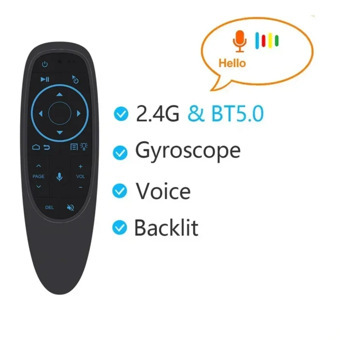 G10S PRO BT Voice Remote Control 2.4G With BT5.0 Wireless Air Mouse Gyroscope Smart Remote Backlit For Android TV Box - Image 1