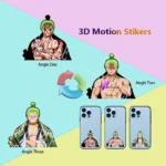 Anime Mini Motion Stickers One Piece Dragon Ball Z Waterproof Self-adhesive Stickers for Water Bottle,Phone case,Cup,Etc. - Image 3