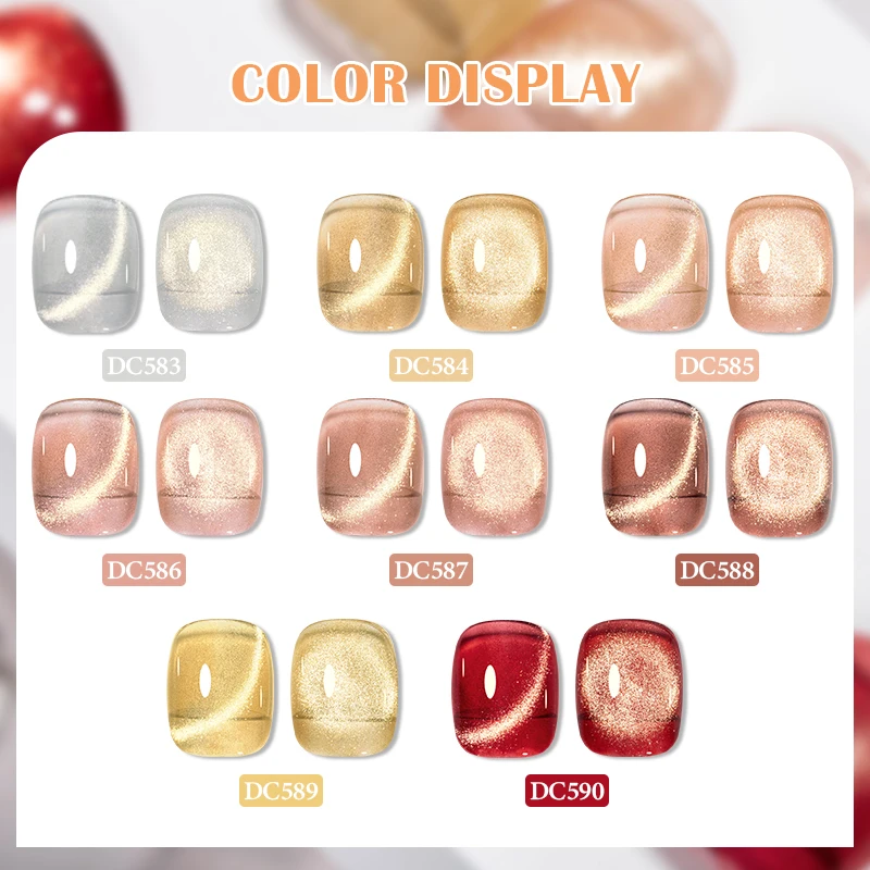 kf-Sa5cbeb736c2442dd97d1f05d92653769L MTSSII 7ml Cat Magnetic Gel Nail Polish Champagne Gold Magnetic Gel Semi Permanent For Nails Soak Off UV Gel Varnish Manicure - Image 4