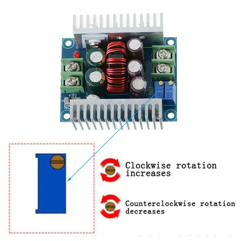 kf-Sa5d8b566bb12453b9e3fb4fa38005775o 20A 300W CC CV Step Down Module Adjustable DC 6-40V to 1.2-36V Voltage Regulator Buck Converter Constant Current Power Supply - Image 2