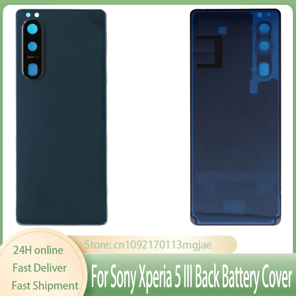 kf-Sa72d0690cb9a4b40a740a263457b27a4z For Sony Xperia 5 III Back Battery Cover Rear Door Case XQ-BQ52 XQ-BQ42 XQ-BQ62 Housing With Camera Lens Replacement - Image 1