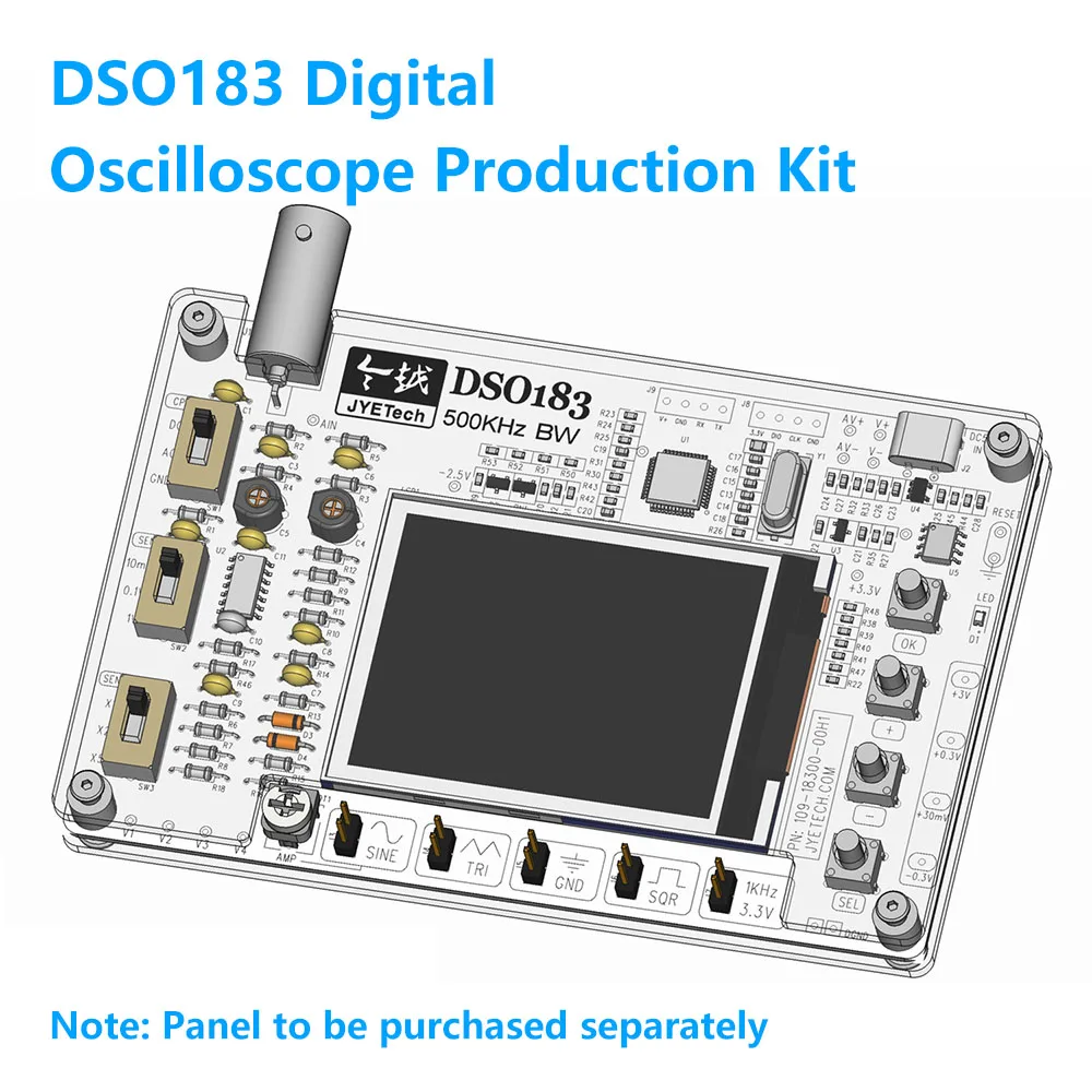 kf-Sac267d83554a41cf91dfe63b49c54f3eI DC 5V DSO183 0-500KHz Digital Oscilloscope DIY Parts Beginner Training Measurement Instrument Electronic Kit Type C Interface - Image 6