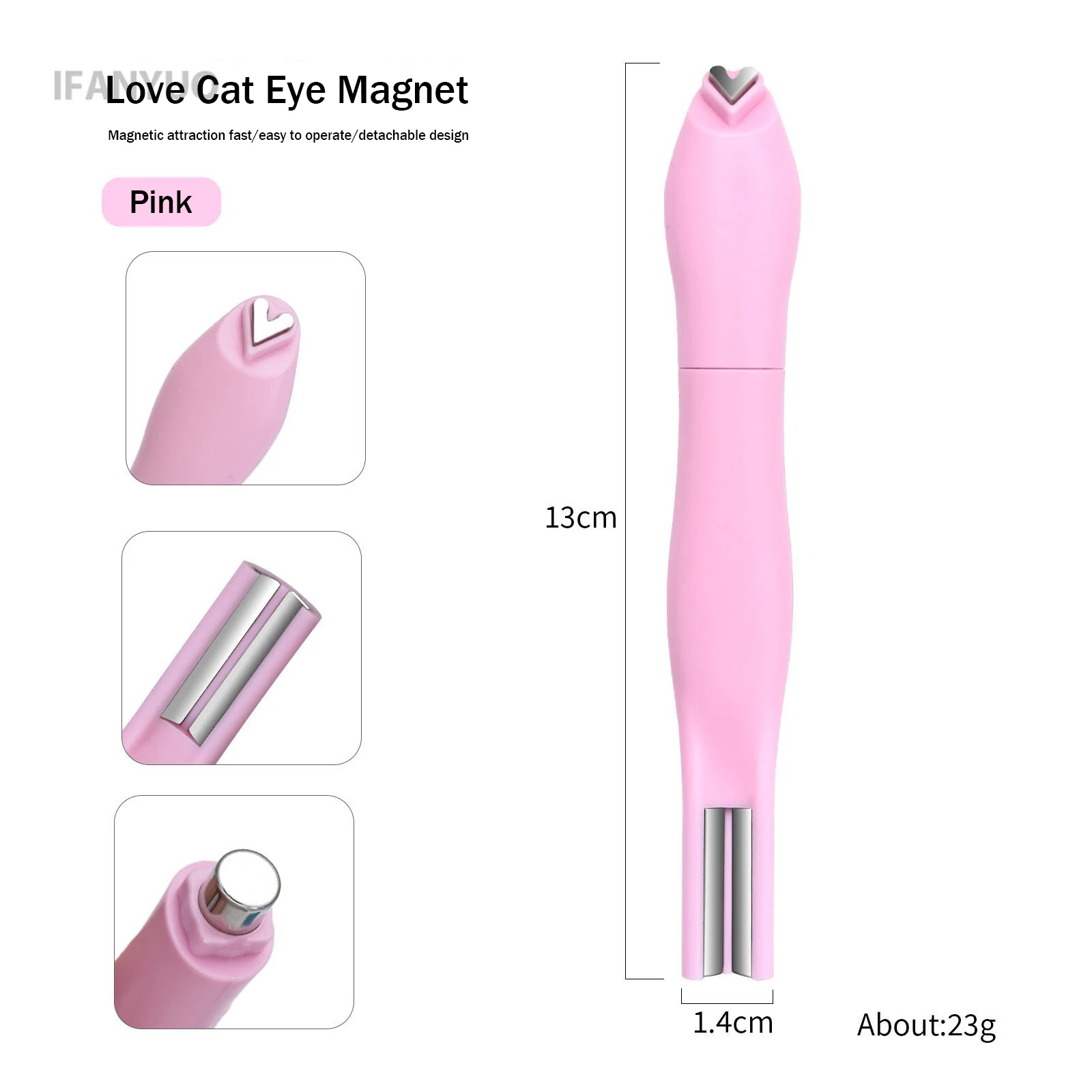 kf-Sae5e7a9c17fc43c8bdd7d95ae0a04c0bF 3D Love Heart Nail Magnet 3in1 Cat Eye Effect Double Line Moon Snake Pattern French Nail UV Attraction Magnetic Stick Manicure - Image 6