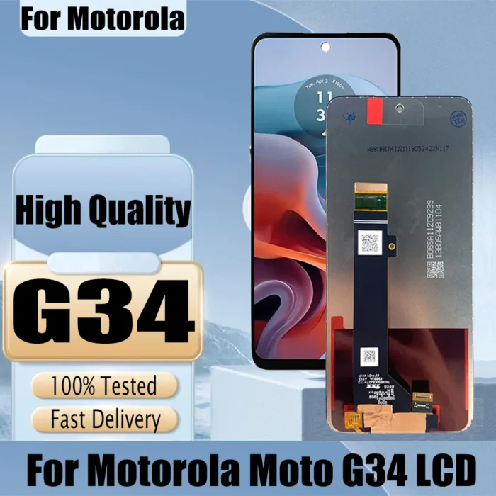 6.5" High Quality For Motorola Moto G34 LCD Display Touch Screen Sensor Digiziter Assembly Replacement For Moto G34 XT2363-2 LCD - Image 1