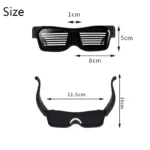 Bluetooth LED Colourful Glasses Halloween Rave Dance Concert Supplies DIY Glowing Bluetooth App Control Glasses For Men Women - Image 6