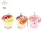 Novelty Pudding Pendant Food Play Reduce Pressure Keychain Fragrance Antistress Fidget Stress Relieving Backpack Decor Kids Toys - Image 6