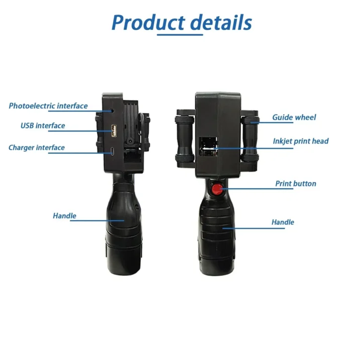 DCODE 1755PLUS 12.7mm Portable Printers Handheld Inkjet Printer Text QR Barcode Batch Number Logo Image Date Printing Machine - Image 4