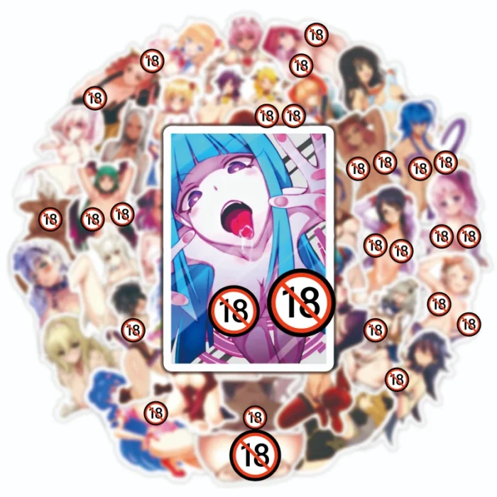 10/50/100/200/500PCS No Repeat Exclusive Sexy Nude Waifu Endless Beauty Temptation Adult Series Stickers (18+) - Image 2