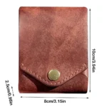 Multifunctional Compact Wallet PU Leather Short Coin Pocket Vintage Big Capacity Money Purse Card Holder Built-in Pen Slot - Image 6