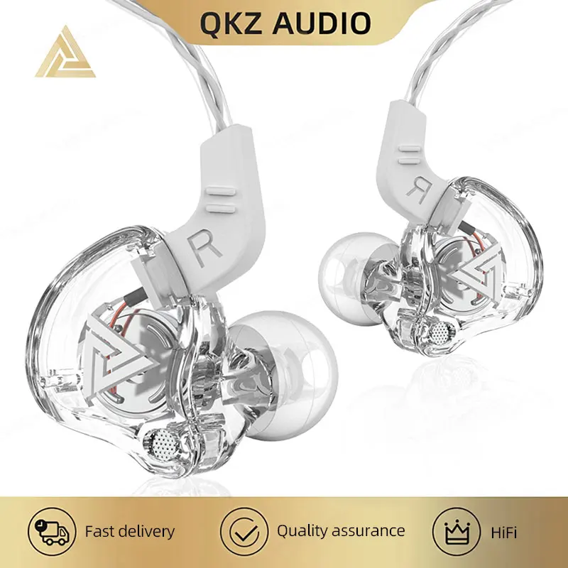 kf-Sc2f33f8c68b34aa0803c4bf93d858bd5h QKZ AK6 In Ear Earphone 6 Dynamic Driver Unit Headphone With Mic Stereo Sports HiFi Subwoofer Headset Monitor Earbuds For iPhone - Image 1