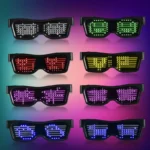 Bluetooth LED Colourful Glasses Halloween Rave Dance Concert Supplies DIY Glowing Bluetooth App Control Glasses For Men Women - Image 2