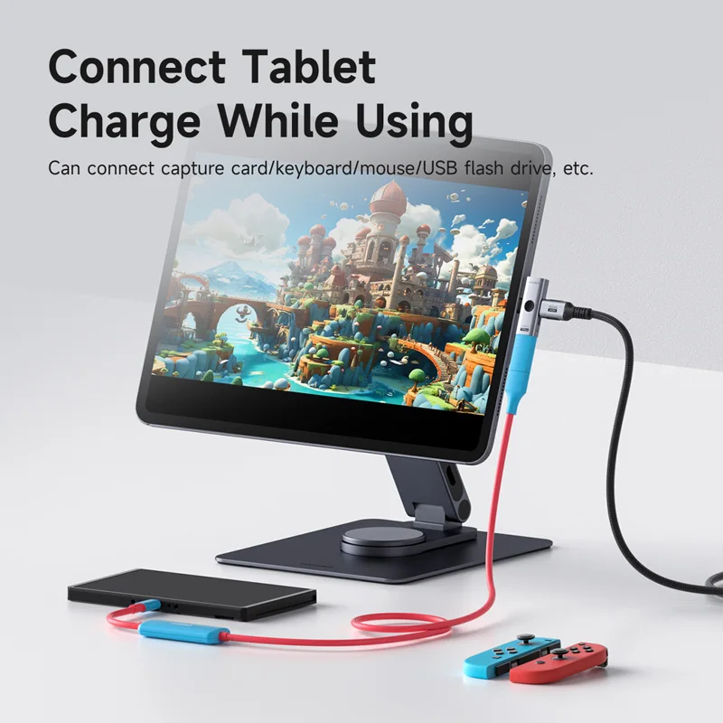 kf-Sc3d13216bd9946c38a65502bf7e9b3a4o Hagibis Dual USB C Adapter 1 in 2 Out Splitter with 100W Charging Port USB C to Headphone OTG Converter for iPad iPhone Macbook - Image 6