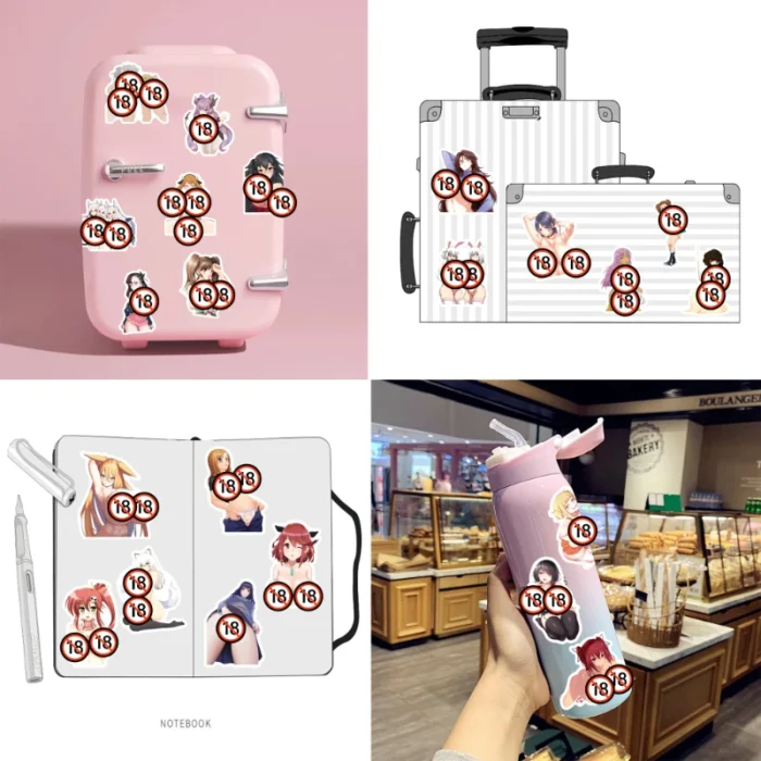 50Pcs Customized Cartoon Sexy Stickers Attractive Posture, Indescribable Decorative Patterns, Very Powerful Hidden Resources - Image 4