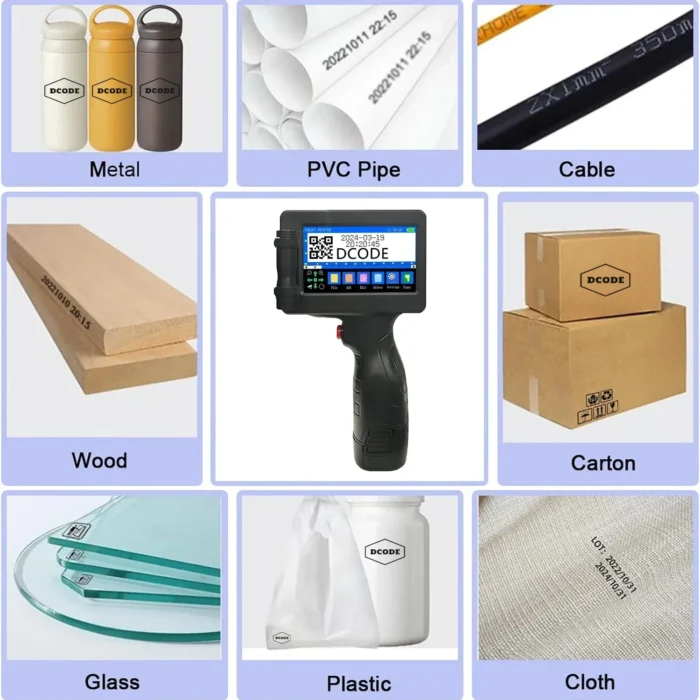 DCODE 1755PLUS 12.7mm Portable Printers Handheld Inkjet Printer Text QR Barcode Batch Number Logo Image Date Printing Machine - Image 6