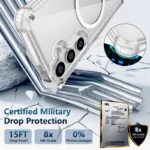 Shockproof Armor Transparent Case For Samsung Galaxy S25 S24 S23 S22 Note 20 Ultra Plus FE S24FE S23FE For Magsafe Charge Covers - Image 5