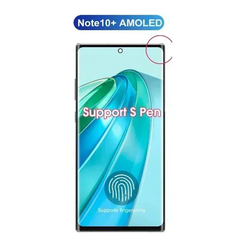 kf-Scdf9d18107a04e5fa3243070a7f2c163c AMOLED Note 10 Plus Screen For Samsung Note10+ N975F Lcd Display Touch Screen with Frame Support S Pen Fingerprints - Image 6