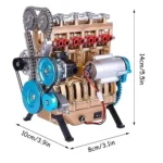 Car Engine Model Resin 4-Cylinder Car V8 Engine Model Sculpture Handmade Desktop Engine Block Ornament Gift For Car Enthusiasts - Image 6