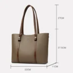 Large Capacity Shopping Bag for Daily Commuting Hand Bags Luxury Shoulder Bags High Quality Pu Leather Hnadbags Caual Tote Sac - Image 5