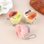 Novelty Pudding Pendant Food Play Reduce Pressure Keychain Fragrance Antistress Fidget Stress Relieving Backpack Decor Kids Toys - Image 5