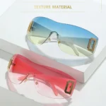 Luxury Y2K One Piece Sunglasses Women Brand Designer New Punk Sports Sun Glasses Men Goggle Shades UV400 Fashion Letter Eyewear - Image 5