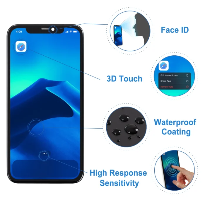 100% Tested Lcd For iPhone 11 Display 3D Touch Screen Replacement with Metal Frame Full FHD Durable Easy to Install Factory Lcd - Image 2