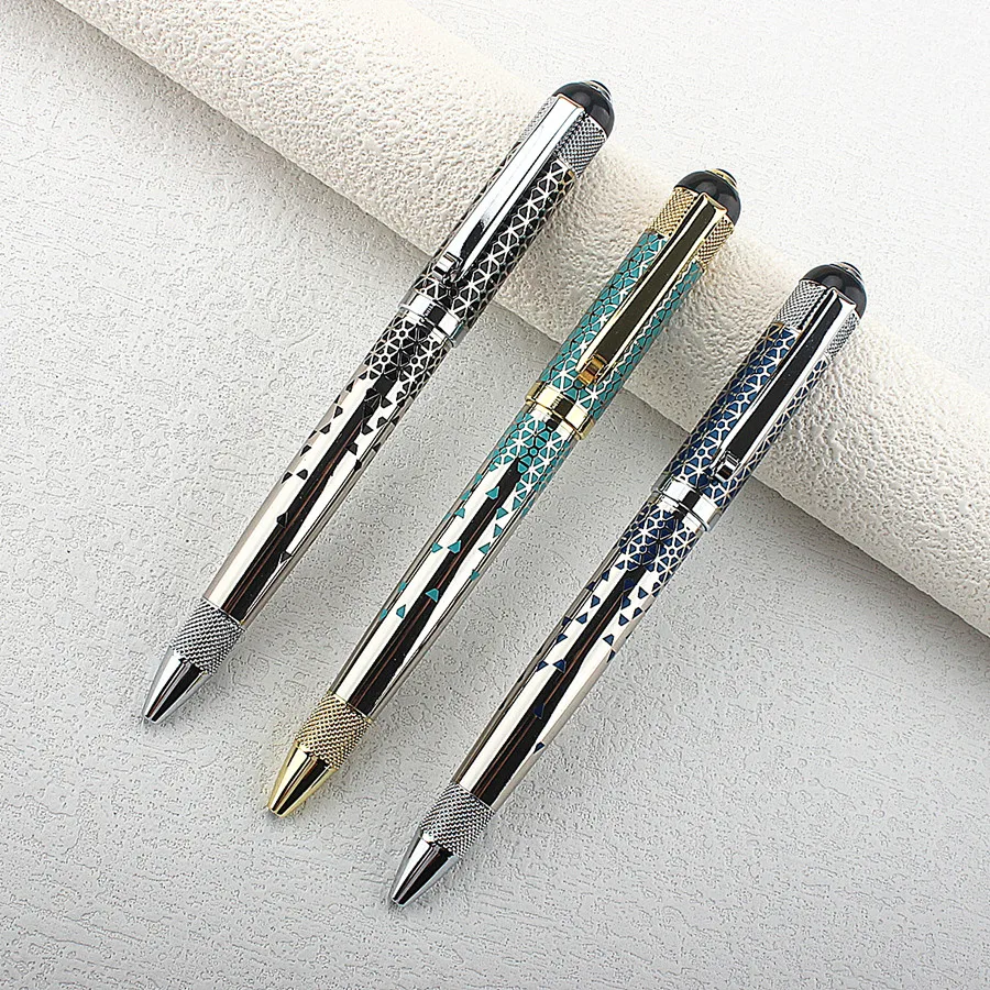 kf-Sdbb80833ccf2442aaf5931ba4453bd507 Luxury Mesh Carving Metal Ballpoint Pens School Business Office Signature Roller Pen Writing Student Stationery Supplies - Image 3