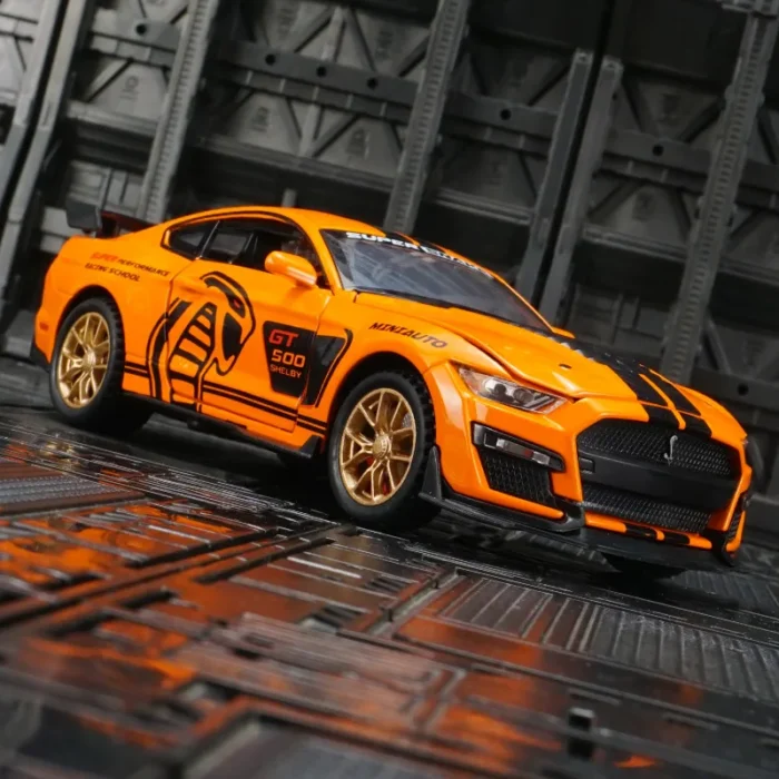 1:32 Ford Mustang GT500 alloy supercar car model acousto-optic toy doors can be opened has sound and lighting functions - Image 4