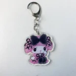Sanrio Kawaii Kuromis Melodys Gothic Dark Style Keychain Accessories Couple Cartoon Acrylic Pendant Backpack Decoration Kdis Toy - Image 5