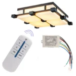 Wireless Light and Receiver Remote Control Lighting Fixture DIY Relocate Old Ceiling - Image 4