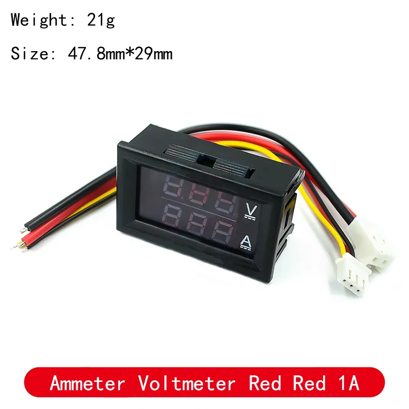 kf-Se753f021a5634514841b5c83e05cb50bN DC0-100V1A 10A 50A 100A LED DC dual display digital ammeter and voltmeter digital meter head - Image 2