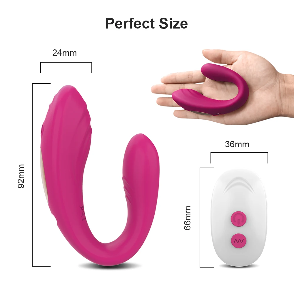 kf-Se7625fd9473b4ef4a57fcff0ae4c997eF Erotic Wireless Remote Control Clitoris Vibrator U Shape Dildo G Spot Clitoris Stimulat Vibrator Sex Toy for Women Adult Couples - Image 3