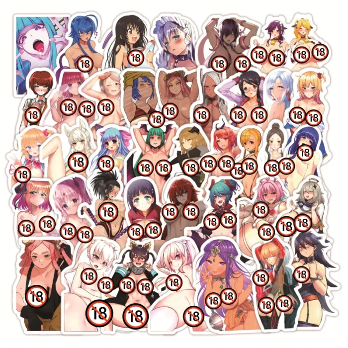 10/50/100/200/500PCS No Repeat Exclusive Sexy Nude Waifu Endless Beauty Temptation Adult Series Stickers (18+) - Image 1