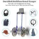 Universal Headphone Stand No Punching Plastic Wall Mount Hanger Under Desk Headset Rack Holder Support for Gaming Earphone - Image 4