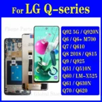 For LG Q51 Q60 Q61 Q70 LCD With Frame Q92 5G LM-Q920N Display Q6 Q7 Q8 Q9 Screen Touch Digitizer Assembly LM-Q630N Replacement