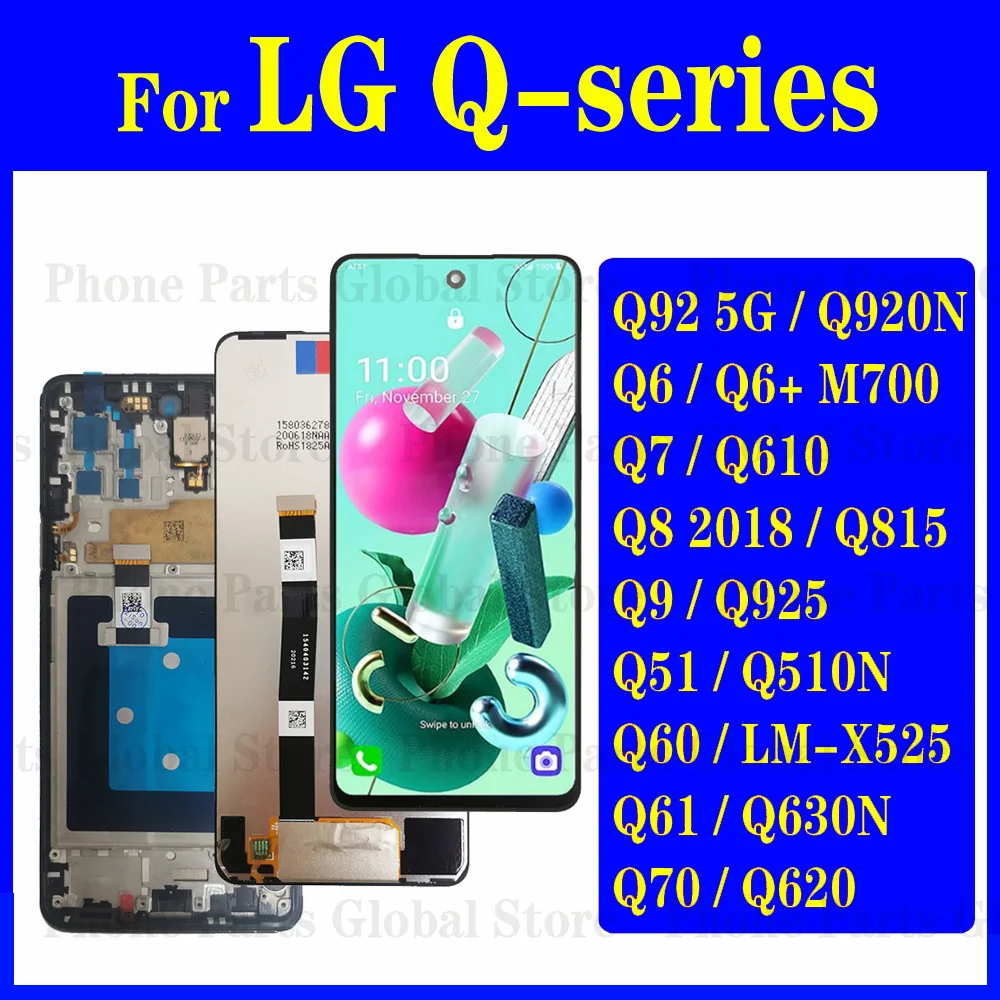 kf-Sf4ffb4b07d4f45aa839608edb88c1a7dY For LG Q51 Q60 Q61 Q70 LCD With Frame Q92 5G LM-Q920N Display Q6 Q7 Q8 Q9 Screen Touch Digitizer Assembly LM-Q630N Replacement - Image 1