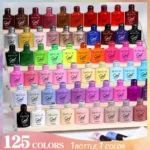 LILYCUTE 7ML Black White Color Gel Nail Polish Summer Colorful Gel Nail Art Semi Permanent UV Gel Soak Off UV LED Gel Varnishes - Image 4