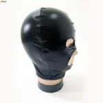 Halloween Latex Hood Mask Leather Fetish Head Hood Sexy Black Cosplay Mask for Women Men Party Role Games Performance Costumes - Image 5