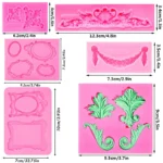 Baroque Style Curlicues Scroll Lace Fondant Silicone Mold Cake Border Decoration Cupcake Top Decoration Mold - Image 5
