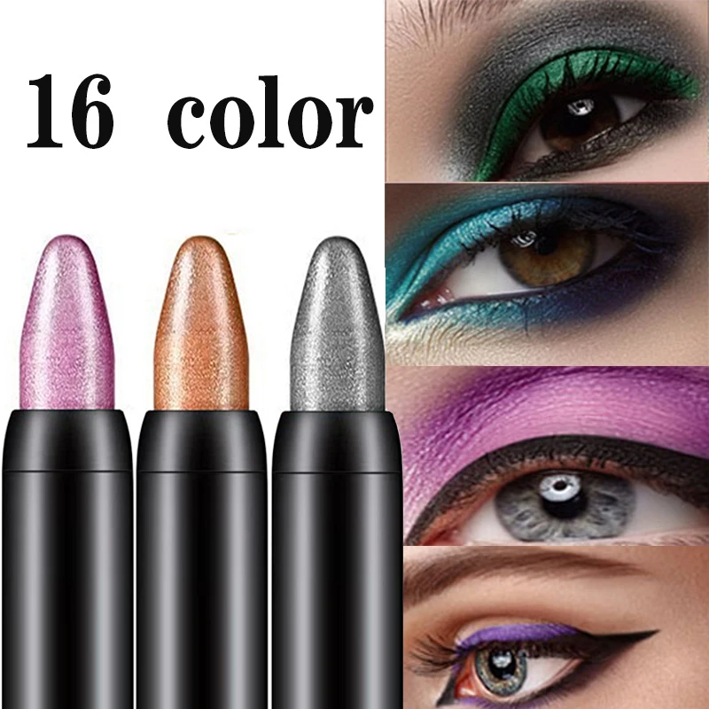 kf-Hca405d06e11046dd87ac717c35aa6fb6t Pearlescent silkworm eyeshadow pen lasting waterproof and not blooming Shiny pearlescent gel pen 16 color eye shadow pen - Image 1