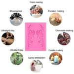 Baroque Style Curlicues Scroll Lace Fondant Silicone Mold Cake Border Decoration Cupcake Top Decoration Mold - Image 6