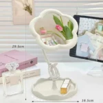 Student Dormitory Desktop Makeup Mirror Special-shaped Dresser Makeup Mirror Girls Flower Mirror Makeup Mirror Desktop Mirror - Image 5