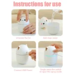 Mini Cute Air Humidifier Essential Oil Humidificadores Home Bedroom Aroma Diffuser Purifier perfume Cool Mist Maker umidificador - Image 6