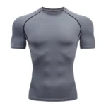 Men Running Compression T-shirt Short Sleeve Sport Tees Gym Fitness Sweatshirt Male Jogging Tracksuit Homme Athletic Shirt Tops - Image 4