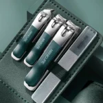 1/4 Pieces/set Manicure Set with Portable Leather Case and Nano Nail File - Fingernails & Toenails Clippers for Nail Care