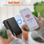 Rfid Men Wallet Credit Card Holder Money Bag Luxury Carbon Fiber Id Bank Cardholder Coin Purse Black Minimalist Wallet for Men - Image 4