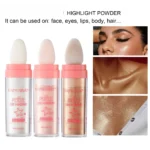 Highlighter Fashion Powder Patting High Gloss Glitter Powder Blush Shimmer Sparkle Powder Contour for Face Body Focallure - Image 3