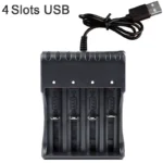 18650 Battery Charger Black 1 2 4 Slots AC 110V 220V Dual For 18650 Charging 3.7V Rechargeable Lithium Battery Charger - Image 6
