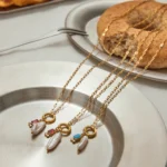 Uworld Fashion Minimalist Freshwater Pearl Pendant Necklace Stainless Steel Twelve Birthday Stone Zircon Pendant Necklace Women' - Image 5